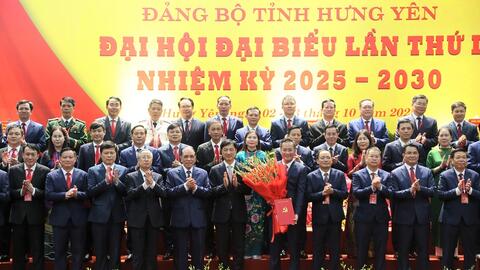 Đại hội đại biểu Đảng bộ tỉnh Hưng Yên lần thứ I, nhiệm kỳ 2025 – 2030: “Đoàn kết - Dân chủ - Kỷ cương - Đột phá - Phát triển”
